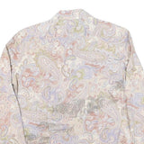 LAUREN RALPH LAUREN Womens Cream & Pastel Paisley Shirt M Cotton Blend Long