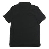 CALVIN KLEIN Mens Black & Grey Striped Short Sleeve Polo Shirt L Cotton Casual