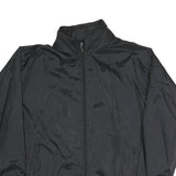 REEBOK Mens Black Jacket S Polyester Blend Plain Zip Closure Lightweight Casual