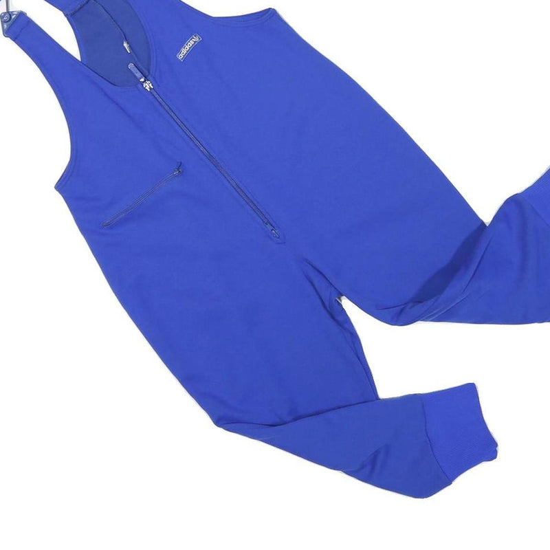 ADIDAS Womens Blue Dungarees Slim Polyester Blend S W31 L19 Stretch Zip