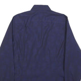 TED BAKER Mens Navy Blue Plain Shirt XS Cotton Blend Stylish Button Shirt