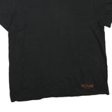 TRUE RELIGION Womens Black Graphic T-Shirt M Short Sleeve Crew Neck Cotton Blend
