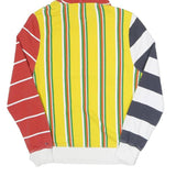 HILFIGER DENIM Mens Yellow & Red Striped Pullover Hoodie XS Cotton Blend Casual