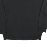 ADIDAS Womens Black Cotton Blend Crew Neck UK 18 Sweatshirt Logo Print