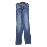 GUESS Womens Slim Blue Denim Jeans W24 L30 Classic Zip Pockets Casual Wear