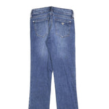 GUESS Womens Slim Blue Denim Jeans W24 L30 Classic Zip Pockets Casual Wear