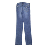 GUESS Womens Slim Blue Denim Jeans W24 L30 Classic Zip Pockets Casual Wear