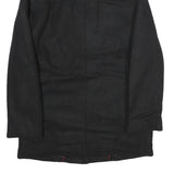 TOMMY HILFIGER Mens Black Cotton Classic Jacket XS Button Plain Stylish Winter