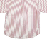 DOCKERS Mens Pink & White Striped Cotton Shirt L Button Collar Casual Summer