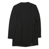 ZARA BASIC Womens Black Button Jacket M Acetate Plain Stylish Classic Fit