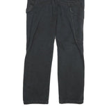 DICKIES Mens Cotton Blend Black Regular Straight Trousers W28 L29 Workwear Zip