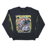 Mens Black Power Weekend Cotton Blend Crew Neck Sweatshirt M Pulling Event
