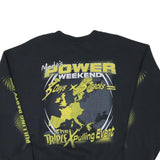 Mens Black Power Weekend Cotton Blend Crew Neck Sweatshirt M Pulling Event