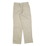 DICKIES Mens Regular Fit Beige Cotton Blend Trousers W32 L32 Classic Workwear