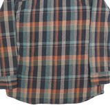 DICKIES Mens Blue & Orange Check Shirt L Workwear Durable Heavy Cotton