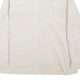 PIECES Womens Beige Cotton Blend Button Jacket M Corduroy Plain Stylish Relaxed