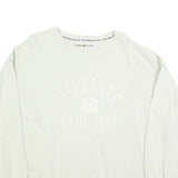 TOMMY HILFIGER Womens White Cotton Blend Crew Neck S Casual Pullover Sweatshirt