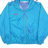 COLUMBIA Womens Blue Nylon Jacket XL Windbreaker Hooded Zip Outdoor Sports