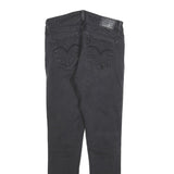 LEVI'S 711 Womens Jeans Black Slim Skinny Denim Medium W27 L28 Zip Closure