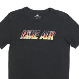 NIKE Mens Black Nike Air Graphic T-Shirt M Short Sleeve Crew Neck Flame Print