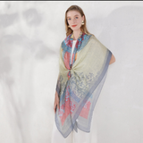 Anyyou 100% Mulberry Silk White Long Scarf Luxury Brand Women Beach Shawl Wear Swimwear Pashimina Face Shield Foulard