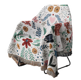 Anycozy Faux Cashmere Throw Blanket – Floral Sofa Cover with Tassels, Soft Home Decor Accent