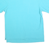CHAPS Mens Blue Short Sleeve Plain M Cotton Blend Polo Shirt Classic Logo