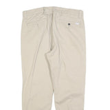 LEVI'S Mens Cotton Blend Beige Slim Tapered Trousers W34 L26 Elasticated Hem