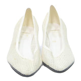 VOGELE Womens Pointed Toe White Synthetic Kitten Heels UK 7 Classic Elegant