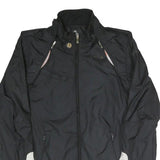 ADIDAS Womens Black Polyester Blend Zip Jacket XS Plain Lightweight Sportswear
