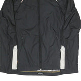 ADIDAS Womens Black Polyester Blend Zip Jacket XS Plain Lightweight Sportswear