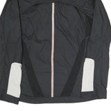 ADIDAS Womens Black Polyester Blend Zip Jacket XS Plain Lightweight Sportswear
