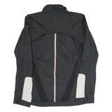 ADIDAS Womens Black Polyester Blend Zip Jacket XS Plain Lightweight Sportswear