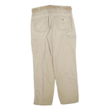 CARHARTT Mens Jeans Beige Relaxed Straight Denim W34 L30 Workwear Utility Zip