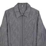 KINGFIELD Womens Grey L Polyester Quilted Jacket Zip Fastening Lightweight