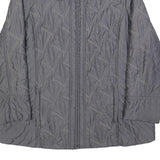 KINGFIELD Womens Grey L Polyester Quilted Jacket Zip Fastening Lightweight