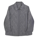 KINGFIELD Womens Grey L Polyester Quilted Jacket Zip Fastening Lightweight
