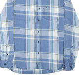 TOMMY HILFIGER Mens Blue & White Plaid Shirt M Cotton Blend Casual Long Sleeve