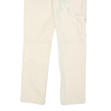 GUESS Womens Cotton Blend White Slim Straight Trousers W28 L26 Casual Denim
