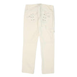 GUESS Womens Cotton Blend White Slim Straight Trousers W28 L26 Casual Denim