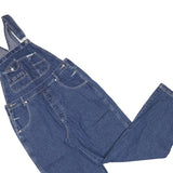 REVOLT Womens Blue Cotton Blend Denim Dungarees Loose L W34 L31 Embroidered