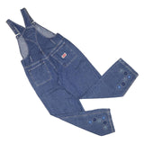 REVOLT Womens Blue Cotton Blend Denim Dungarees Loose L W34 L31 Embroidered