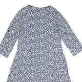 WEEKEND MAX MARA Womens Blue & White Floral Day Dress Viscose Blend 3/4 Sleeve