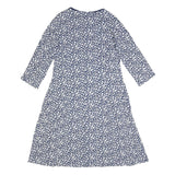 WEEKEND MAX MARA Womens Blue & White Floral Day Dress Viscose Blend 3/4 Sleeve