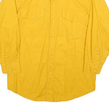 MOSKITO Boys Yellow Cotton Blend Casual Shirt L Button Front Long Sleeve