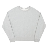CHAMPION Mens Grey Cotton Blend Crew Neck Sweatshirt L Pullover Classic Logo