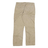 CARHARTT Mens Beige Relaxed Straight Cotton Blend Trousers W33 L30 Workwear