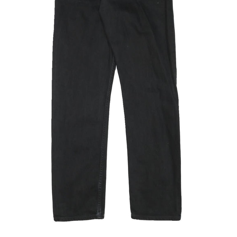 LEVI'S Mens Black Regular Fit Straight Denim Jeans W32 L32 Classic Cotton Blend