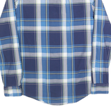TOMMY HILFIGER Mens Blue Check Shirt S Classic Cotton Button Down Casual