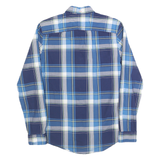 TOMMY HILFIGER Mens Blue Check Shirt S Classic Cotton Button Down Casual